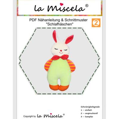 Kuschelhase Schnittmuster PDF – Schlafhäschen "Maxi" Nähanleitung zum Selbernähen
