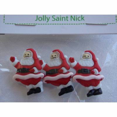 Buttons Galore Knöpfe   Weihnachtsmann  (1 Pck.)     Jolly Saint