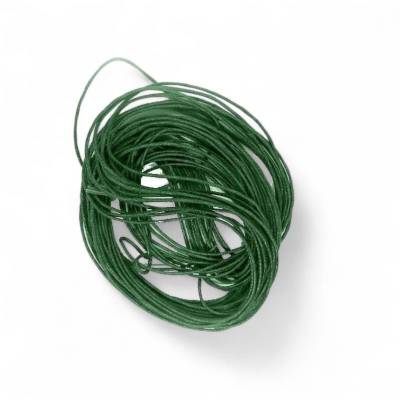 5m Wachskordel, -schnur, -band,  Baumwolle 1mm grün, Makramee, Shamballa