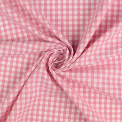  Baumwolle Georgsdorf  Karo kariert rosa/weiß 5 mm (1m/8 ,-€) 