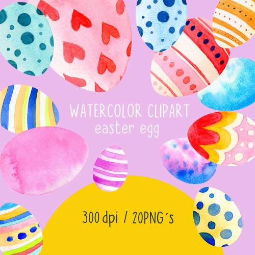 Aquarell-Ostereier-Vorlagen, bemalte Eier zum Downloaden, Ostereier Bilder