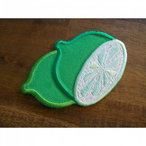 Aufgeschnitte Limette, Zitrone , zum Aufbügeln, Applikation 
