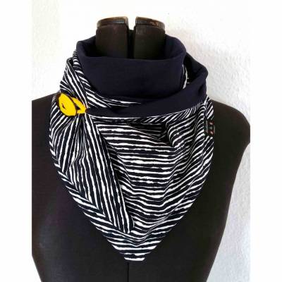Sommer- Schaltuch, Dreieckstuch, mit Knopf, Wickelschal