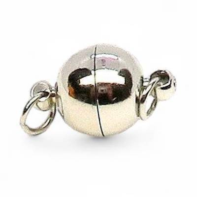 2 Magnetverschlüsse Kugel ∅ 10mm platinfarben