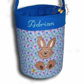 Besticktes Osterkörbchen mit Namen Ostertasche Osternest Tasche Kinder Stofftasche Utensilo Geschenktasche