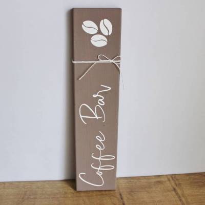 Holzschild "Coffee Bar" aus der Manufaktur Karla