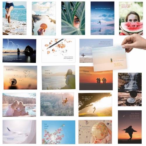 20 Postkarten Set zum Thema: LEBEN - DIN A6