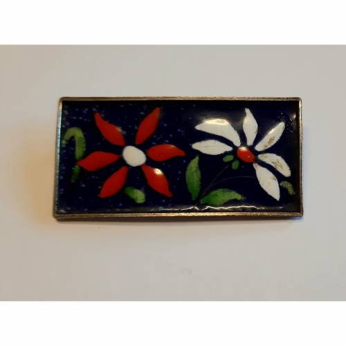 Zauberhafte vintage Emaille Brosche 