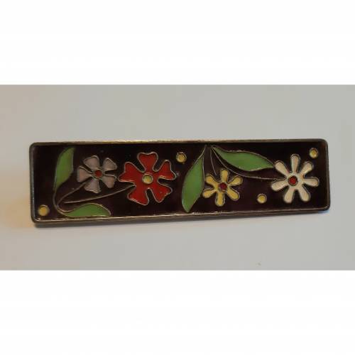 Zauberhafte vintage Emaille Brosche 