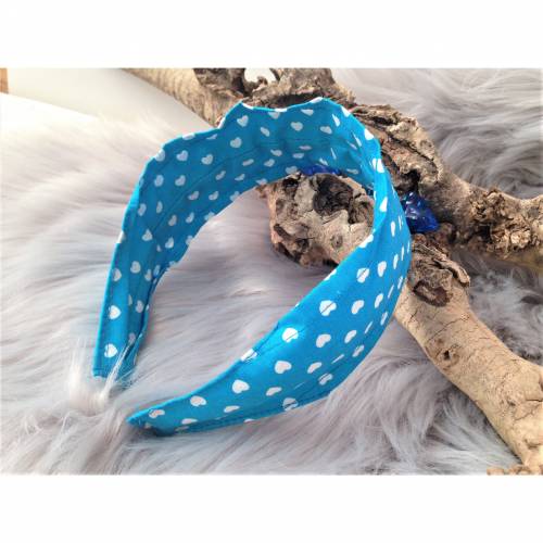 Haarreif türkis mit Herzchen Haarband