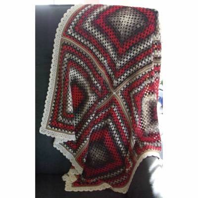 Babydecke *Käthe* gehäkelt 90x90cm – Kuscheldecke, Krabbeldecke, Schmusedecke aus Microfaserwolle