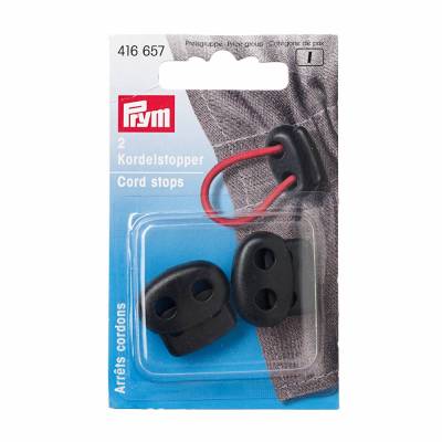 Prym Kordelstopper 2-Loch  2 Stk. schwarz