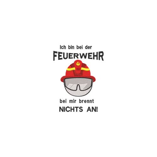 Stickdatei Feuerwehr Maschinenstickerei Bergen Schützen retten löschen 13x18 Rahmen
