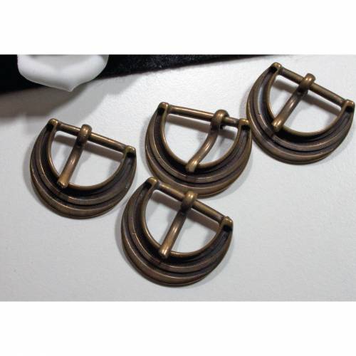 4 kleine Schnallen 20mm bronzefarben Schuhschnallen, Riemenschnallen, Gürtelschnallen, Taschenverschluss,Trödel Dings da