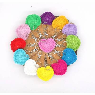 Schlüsselanhänger Herz gehäkelt Valentinstag, Geburtstag oder als Gastgeschenk
