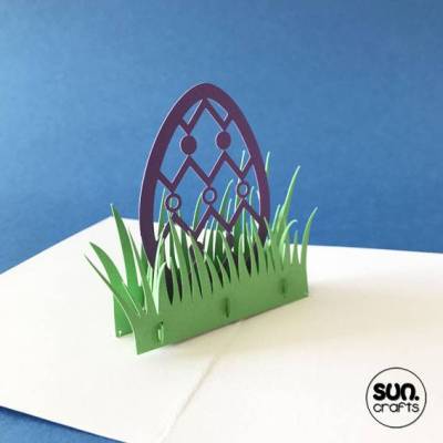 Plottdatei 3D Pop Up Karte Osterei klein, Frühling, Ostern, Geburtstag