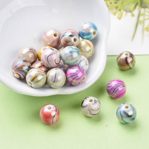 40 Stück * Acryl Perlen * 10 mm * Farb Mix * A1-0031