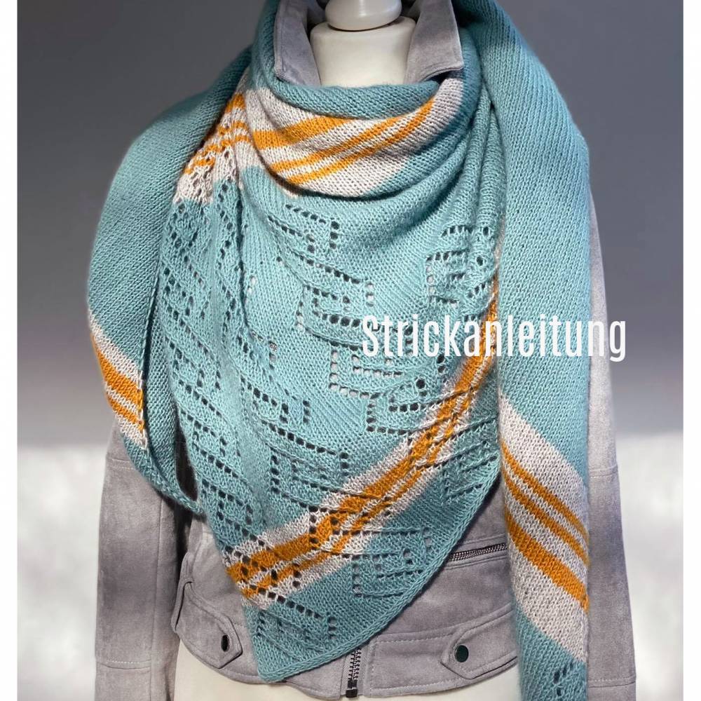 Strickanleitung Lizas Tuch Skydiver Bild 1
