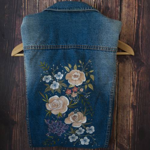 Stickdatei Set Großes Rosenbild