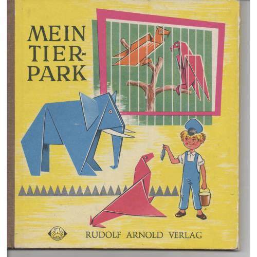 Vintage-Anleitungsbuch zum Tiere falten aus Papier (1964 )