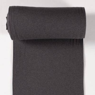 0,50m Bündchenstoff Schlauchware anthrazit meliert – Öko-Tex 100 – Meterware, elastisch, 35cm/70cm breit