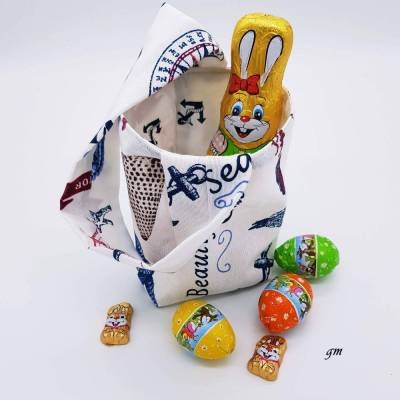 Geschenkbeutel aus Stoff – wiederverwendbare kleine Stofftasche, ideal für Geschenke, 16 x 20 cm