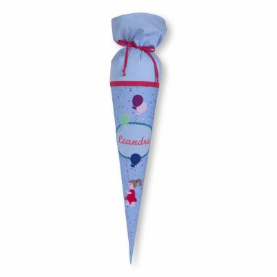 Schultüte Mädchen, Stoffschultüte, Schultüte aus Stoff, Stoffschultüte Mädchen, Schultüte aus Stoff, Motiv Ballons