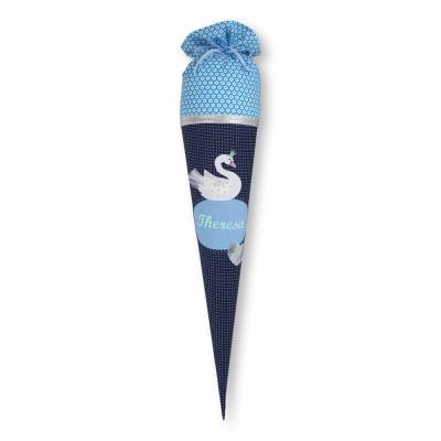 Schultüte Mädchen, Stoffschultüte, Schultüte aus Stoff, Stoffschultüte Mädchen, Schultüte aus Stoff, Motiv Schwan