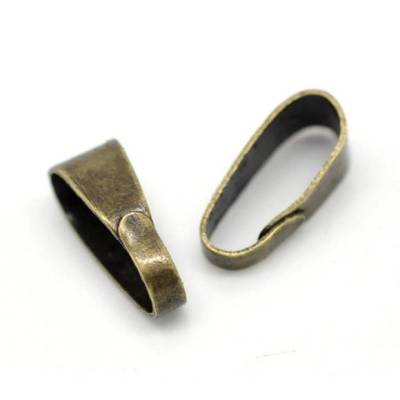 20 Stück / Collierschlaufen / 11*4 mm / bronzefarben / O1-0513