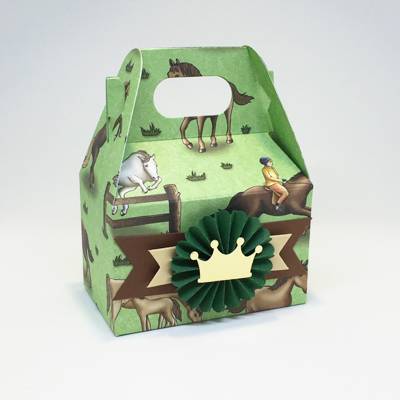 4 Stück Lunch Box „Pferd mit Krone" Medium