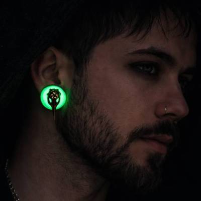 Plug,  nachtleuchtend, Steampunk, Farbauswahl, handmade