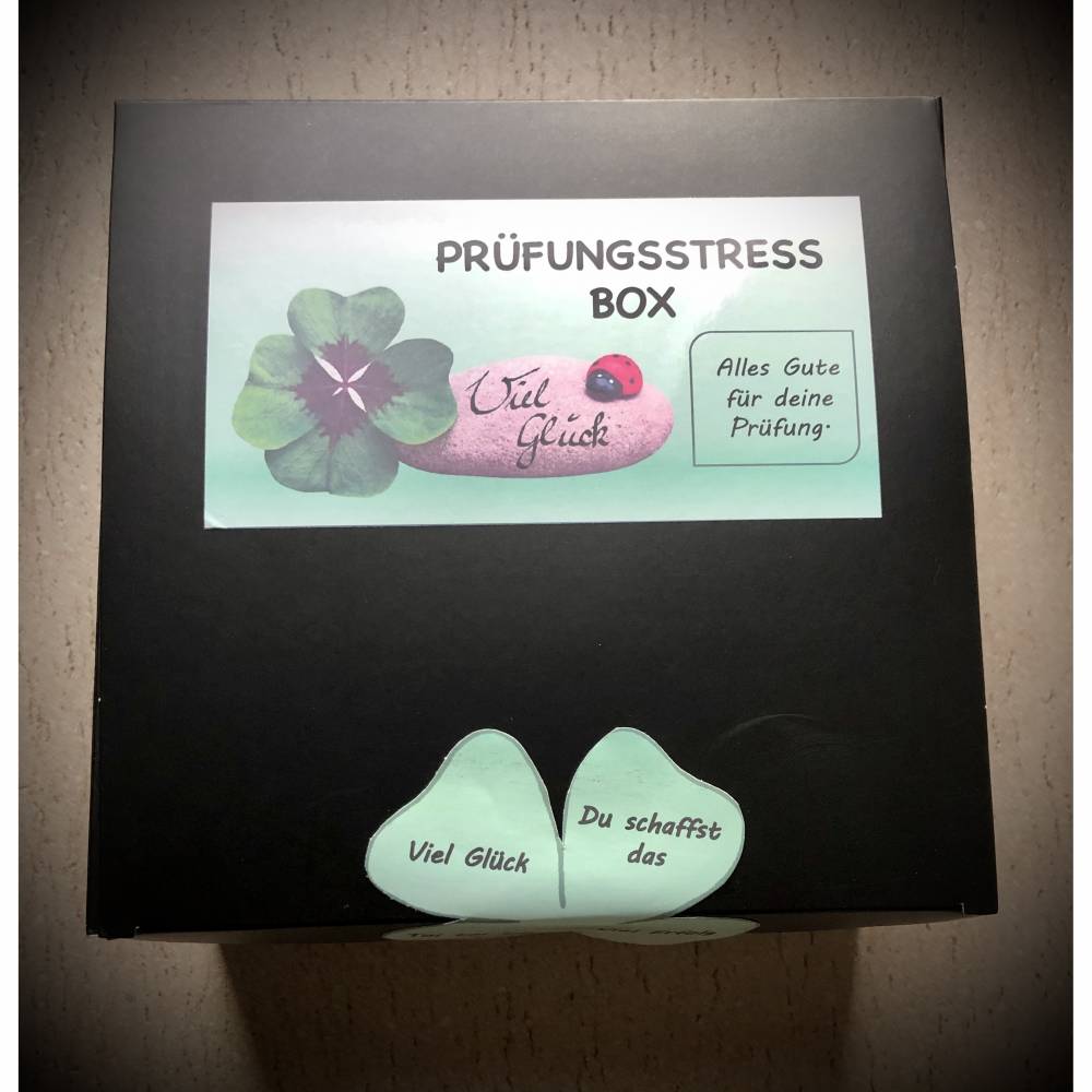 Prüfungsstressbox, Motivationsbox für alle die vor großen Prüfungen stehen - fertig befüllt Bild 1