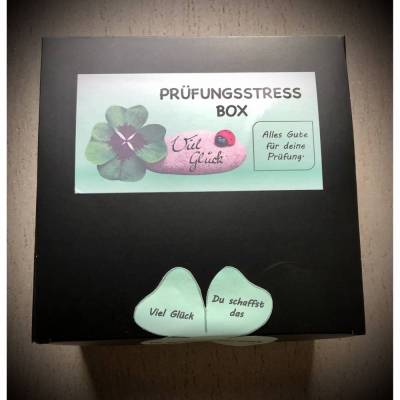Prüfungsstressbox, Motivationsbox für alle die vor großen Prüfungen stehen - fertig befüllt