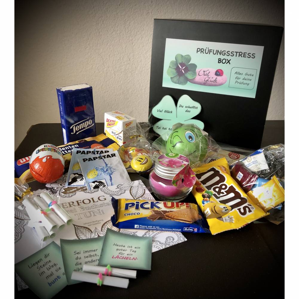 Prüfungsstressbox, Motivationsbox für alle die vor großen Prüfungen stehen - fertig befüllt Bild 7