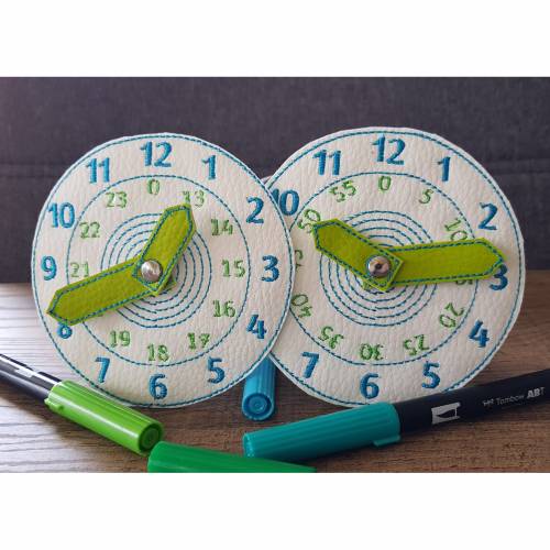 ITH Stickdatei Uhr ab 10x10