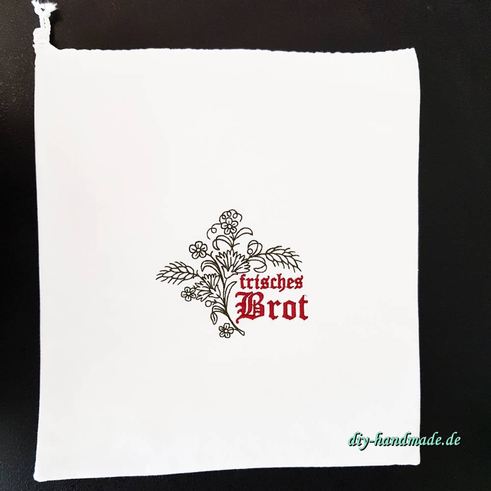 Brotbeutel wie bei Oma – Stoffbeutel aus Baumwolle für Brot und Brötchen, Unikat, 34 x 38 cm Bild 2