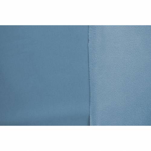 Softshell uni  mit Fleece -  Abseite aquablau ( 1m/12,00€ )