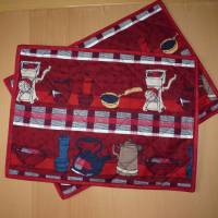 Platzsets mit Küchenmotiven Tischsets Tischmatte Platzdeckchen Platzset Tischgedeck Deckchen Platz-Set Tisch-Set