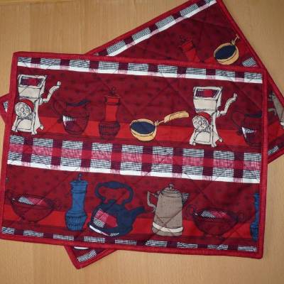 Platzsets mit Küchenmotiven Tischsets Tischmatte Platzdeckchen Platzset Tischgedeck Deckchen Platz-Set Tisch-Set