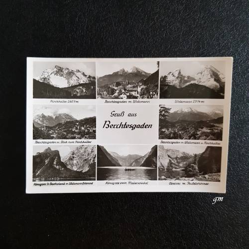 Vintage Ansichtskarte Gruß aus Berchtesgaden 40/50er Jahre – Postkarte Sammler Rarität