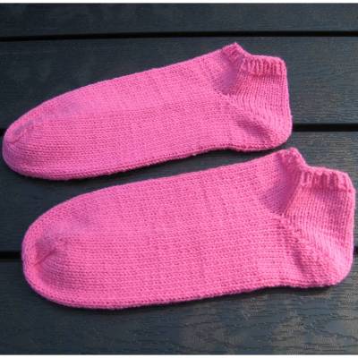 Sneakersocken handgestrickt für Kinder Größe 33/34 Baumwolle Polyester vegan 