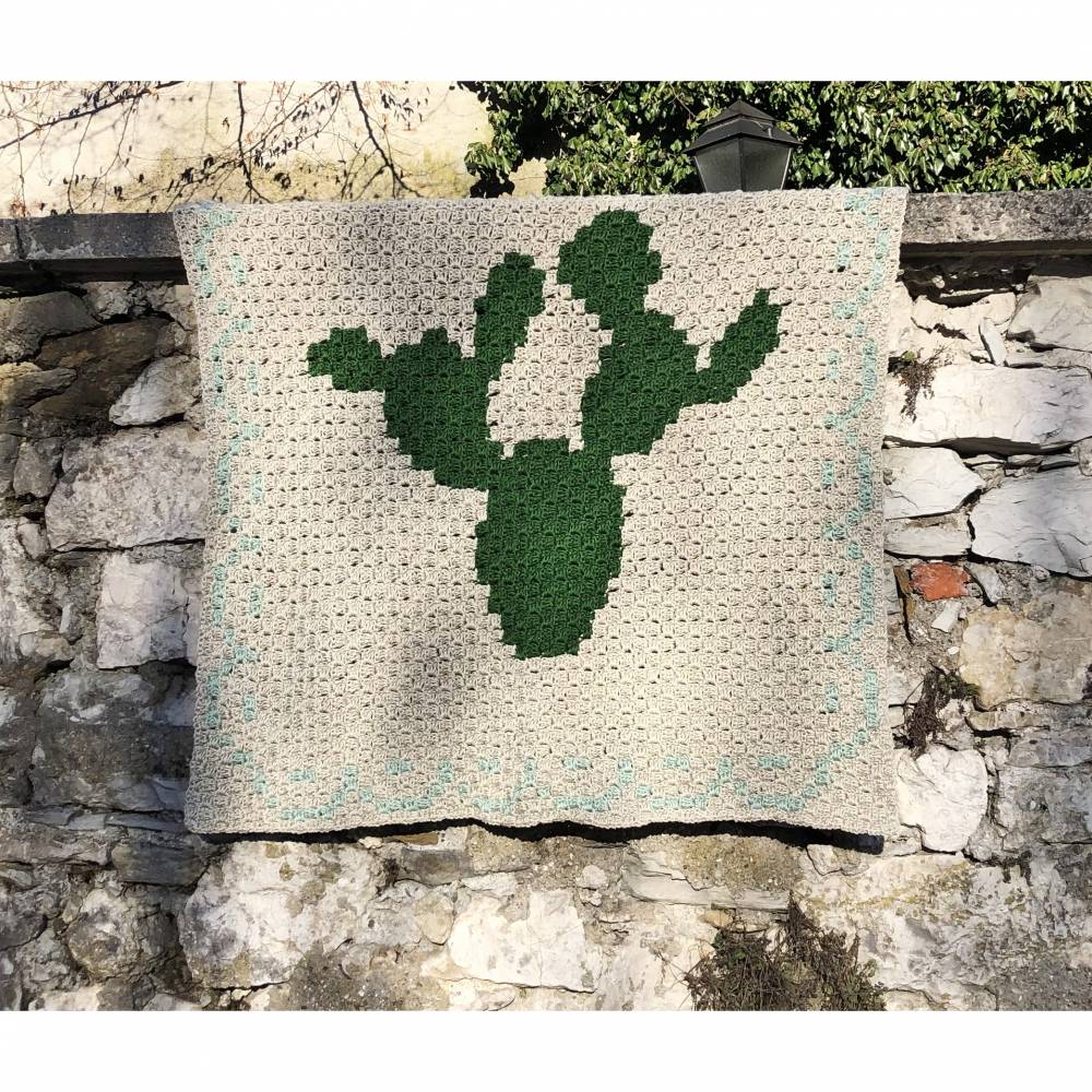 C2C Anleitung Kaktusdecke Cactulian, häkeln Bild 2