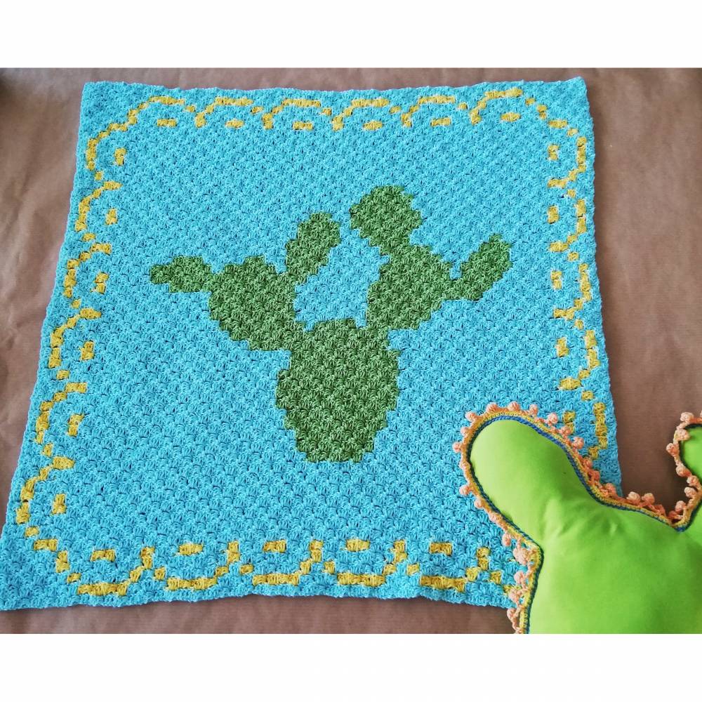 C2C Anleitung Kaktusdecke Cactulian, häkeln Bild 6