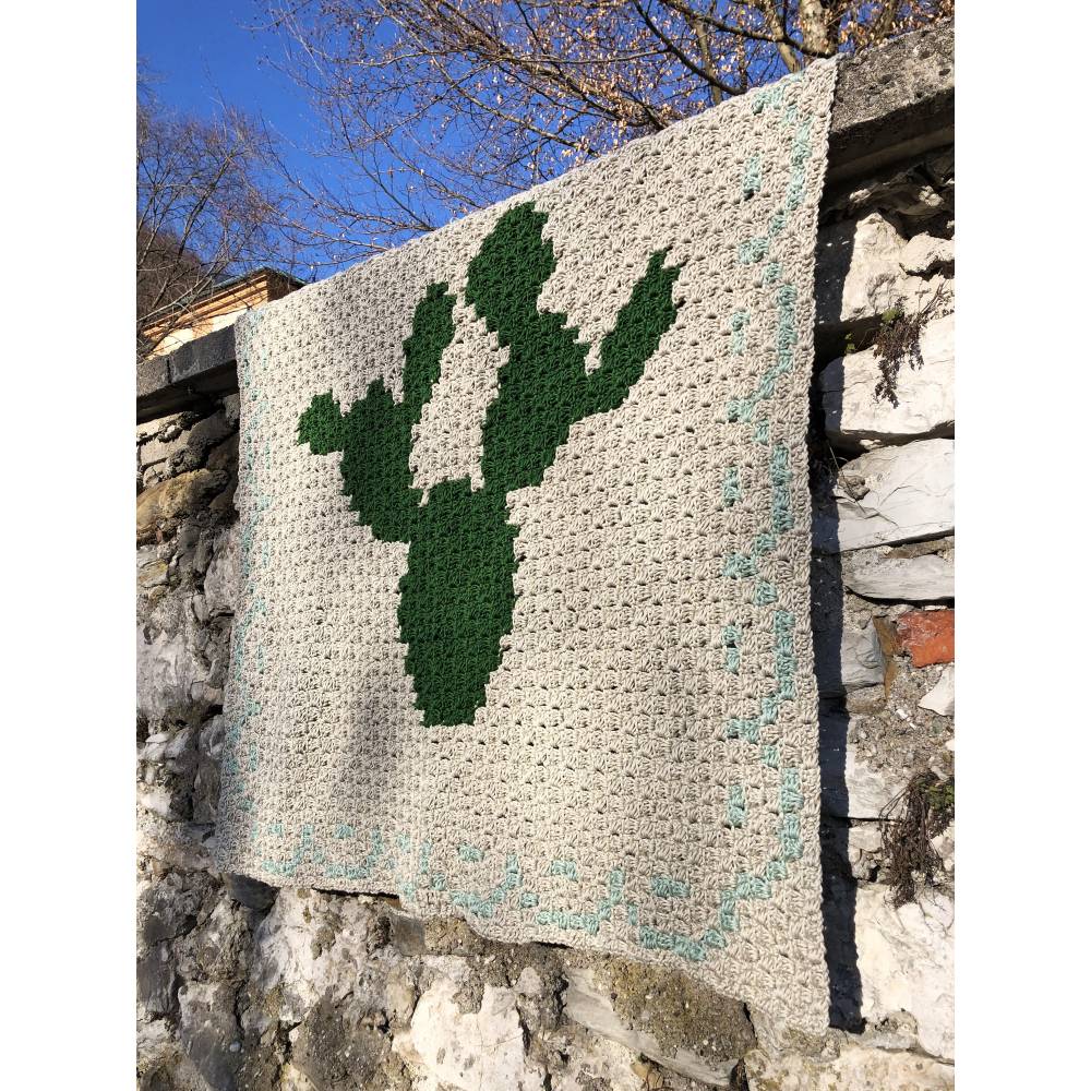 C2C Anleitung Kaktusdecke Cactulian, häkeln Bild 7