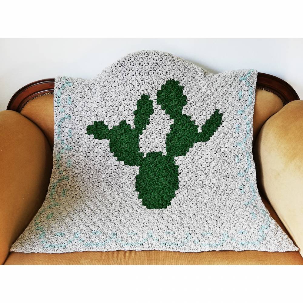 C2C Anleitung Kaktusdecke Cactulian, häkeln Bild 9