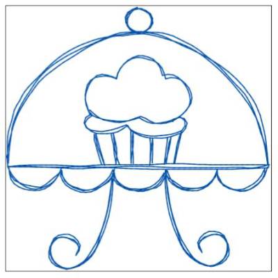 Stickdatei Etagere mit Cupcake