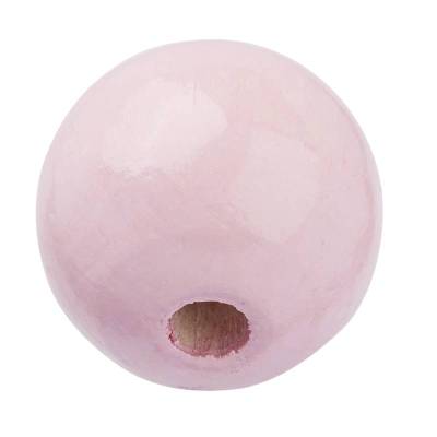 Holzperle Rosa Größen 10-12-15 mm