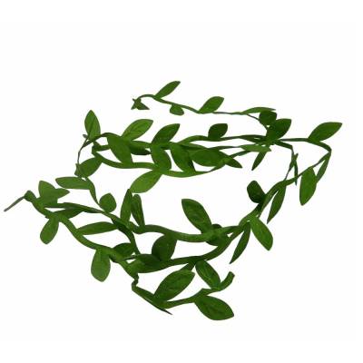 10m Blattgirlande Schmuck-, Dekoband grün Blätterband aus Polyester-Satin