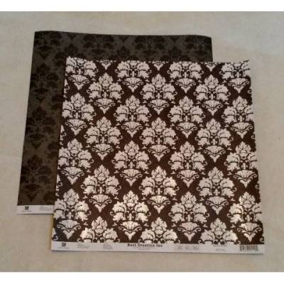 Scrapbooking-Papier - Mr & Mrs Lilien mit Glitzer