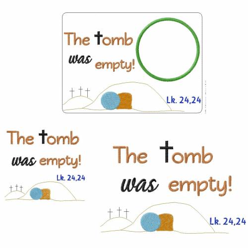 The tomb was empty Mug Rug ITH Stickdatei Set